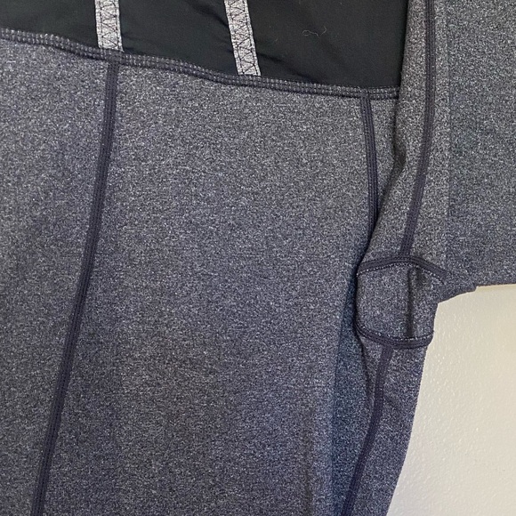 Lululemon Gray and Black Cropped Leggings Size 6 EUC - Picture 3 of 4
